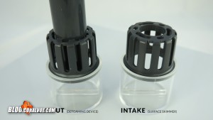 An output defoaming adapter as well as an intake surface skimmer adapter are included with your skimmer.