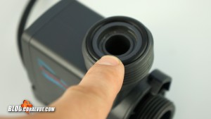 The second large o-ring is installed in the pump's output adapter.