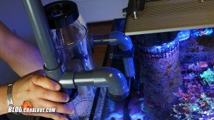 Carefully mount the skimmer to the side of the tank.