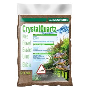 Dennerle Crystal Quartz Gravel - Dark Brown, 5 kg