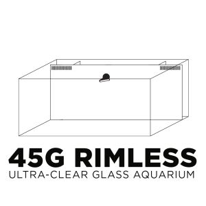 IceCap 45 Gallon AIO Rimless Glass Aquarium
