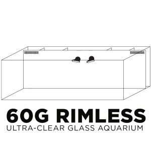 IceCap 60 Gallon AIO Rimless Glass Aquarium