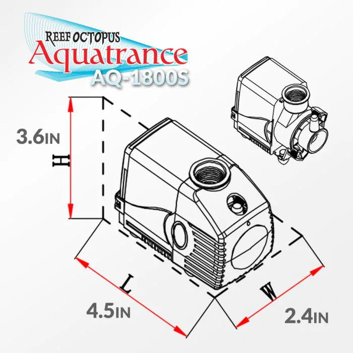 Aquatrance 1800s Skimmer Pump (AQ-1800S) | CoralVue
