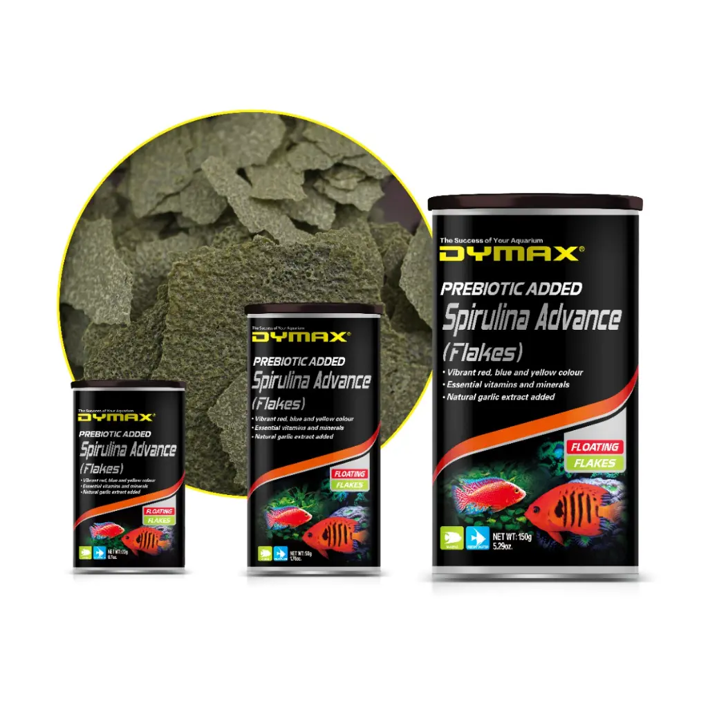 Dymax Spirulina Advance Flakes Group with Flakes.webp