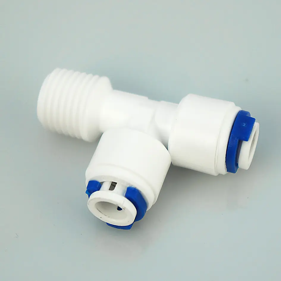 IceCap Reverse Osmosis Male Run Tee 1/4in Thread x 1/4in Tube
