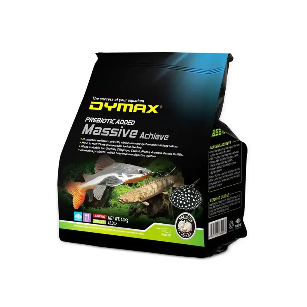 Dymax Massive Achieve Pellet Fish Food, 1.2kg Bulk Bag 