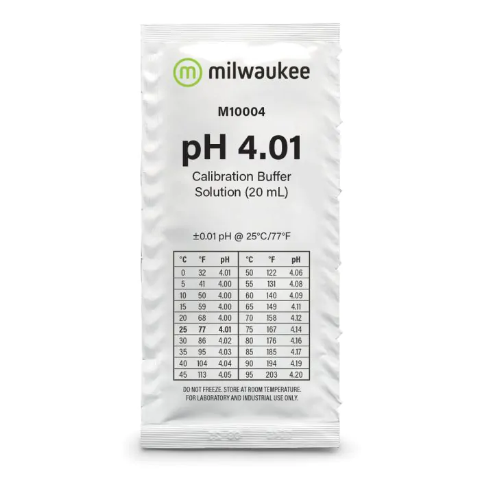 Milwaukee 4.01pH Buffer 20 ml Calibration Packet