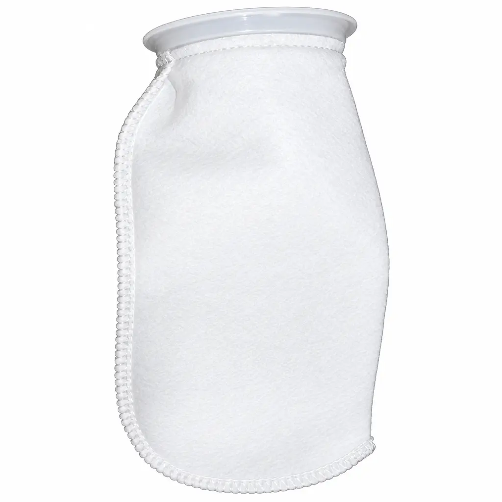 Felt 100-Micron Filter Sock, Plastic F-Ring, 7 x 16 in