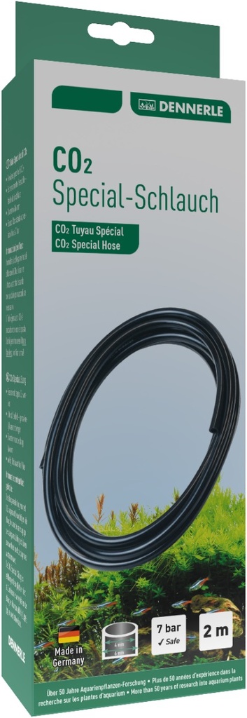 Dennerle CO2 Hose, 2m, Black