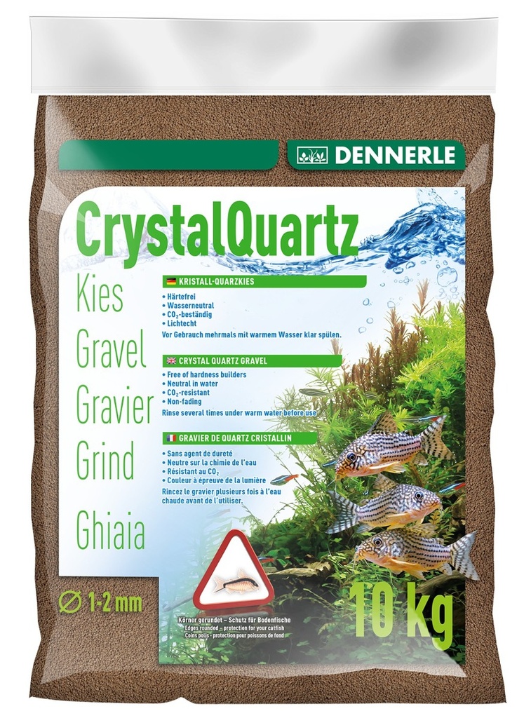 Dennerle Crystal Quartz Gravel, Light Brown, 10 kg