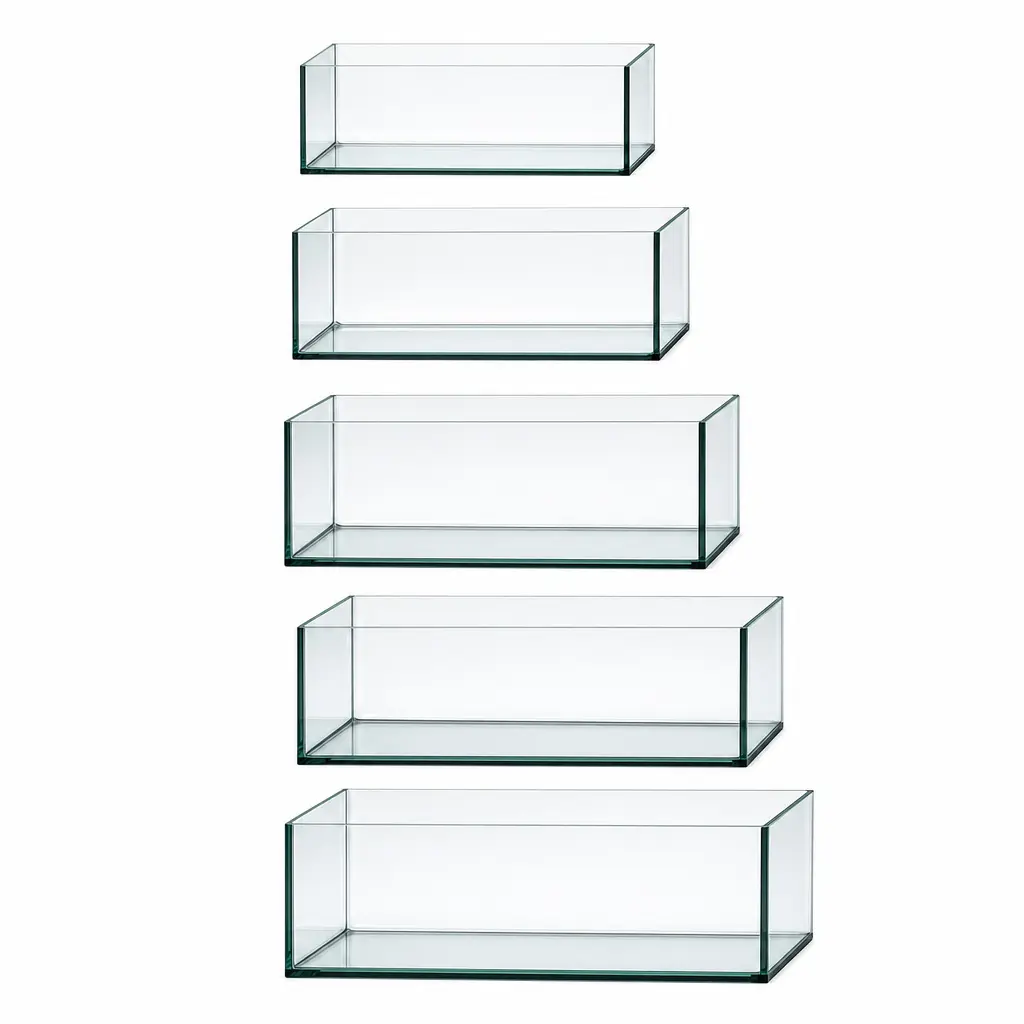 IceCap Glass Bookshelf Aquariums, 5 Tank Bundle