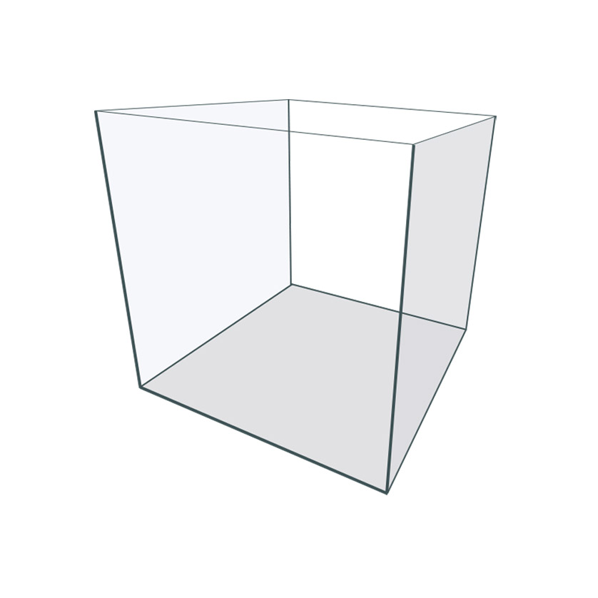IceCap Glass Cube Aquarium, 11.3-Gallon