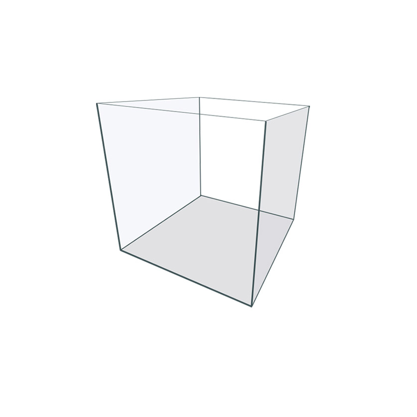IceCap Glass Cube Aquarium, 2-Gallon