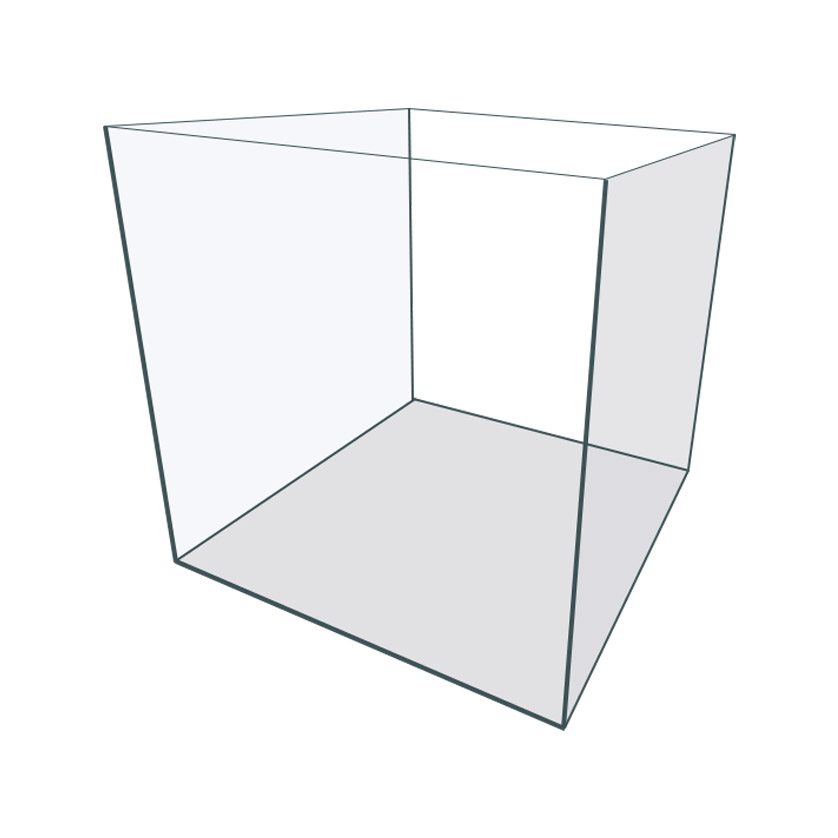 IceCap Glass Cube Aquarium, 24-Gallon