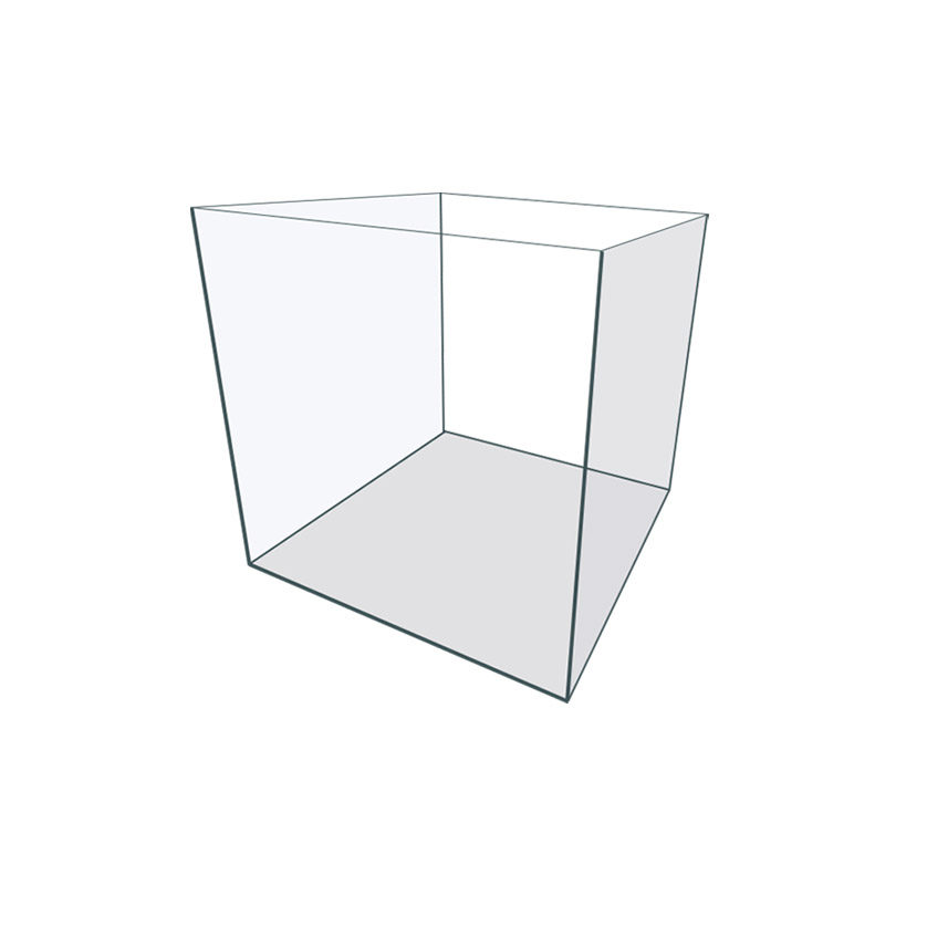 IceCap Glass Cube Aquarium, 4-Gallon