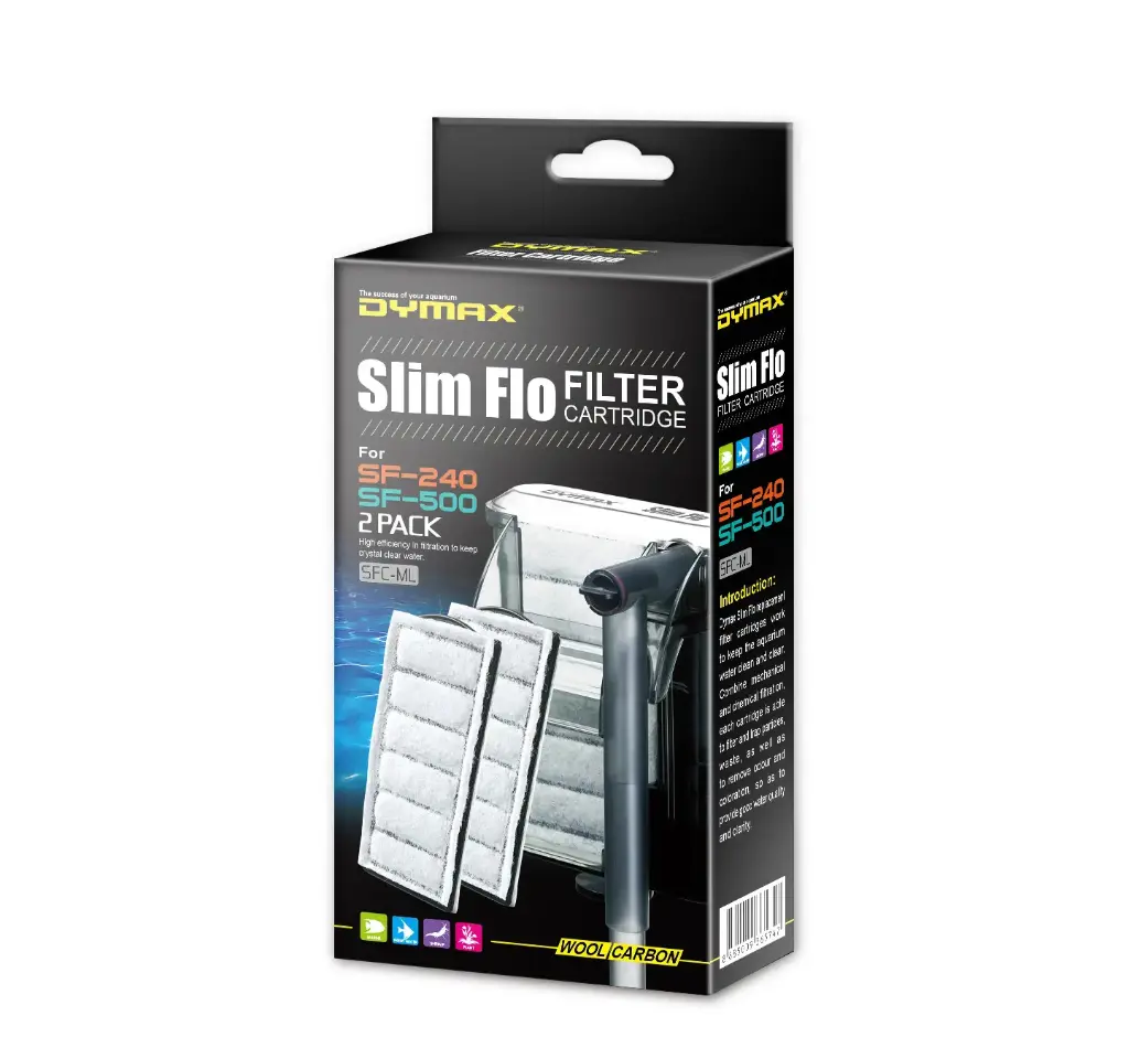 Dymax Slim Flo Filter Cartridge, 2-Pack, Med/Lg (OPEN BOX)
