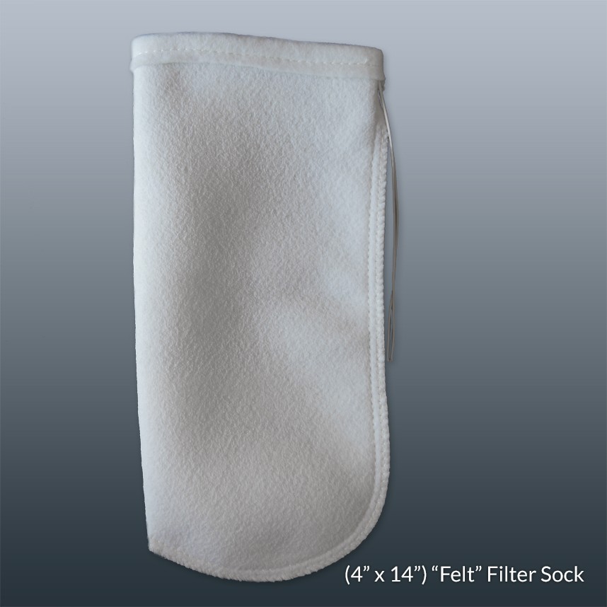 CoralVue Felt Filter Sock With Draw String, 4x14 in (CLOSEOUT)