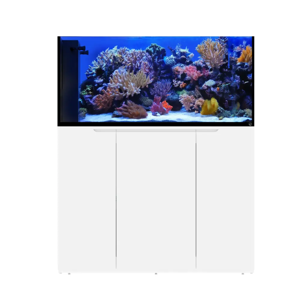 Eshopps Mariner MP100 Peninsula Rimless 100-Gallon Reef-Ready Aquarium, White Stand 