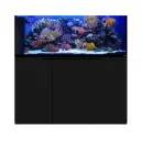Eshopps Mariner MP130 Peninsula Rimless 130-Gallon Reef-Ready Aquarium, Black Stand 