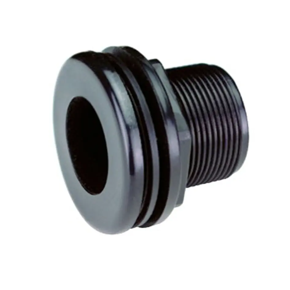 1/2in Thread x Slip PVC Bulkhead