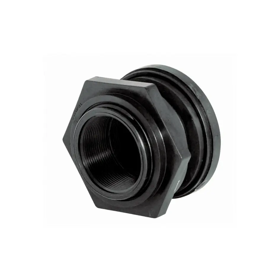 1in Thread x Thread PVC Bulkhead Heavy Duty PP Bulkhead