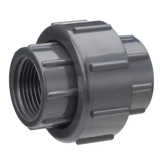 3/4in Grey Threaded PVC Union