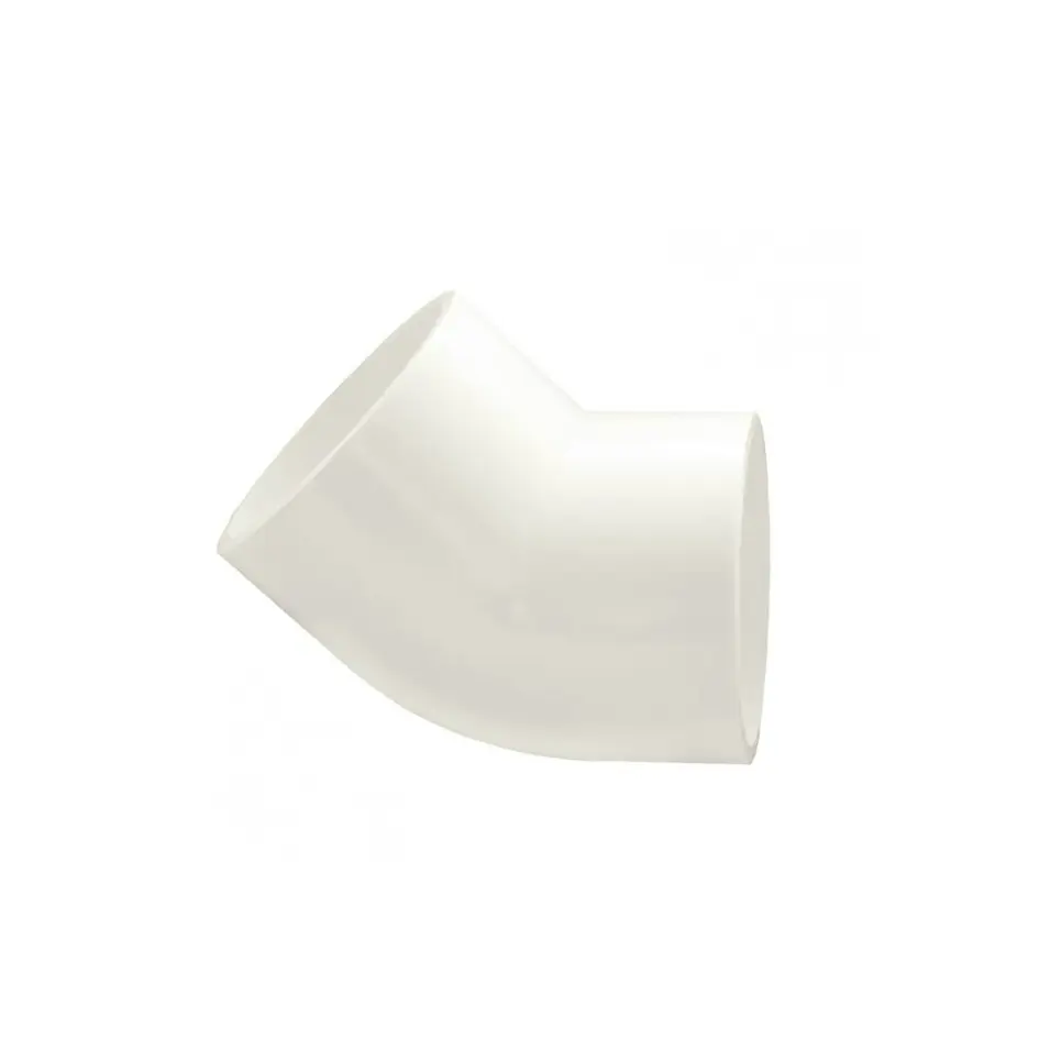 1/2in White 45° Degree PVC Fitting