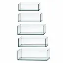 IceCap Glass Bookshelf Aquariums, 5 Tank Bundle