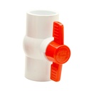 White Threaded 1-1/2" PVC Ball Valve