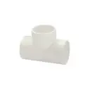 1/2in White PVC Straight Tee Fitting